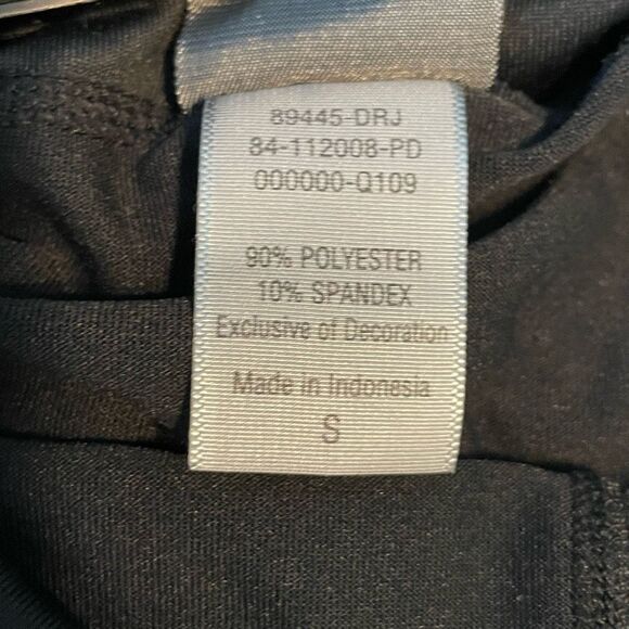 Champion Tennis Mini Skirt Skort Black White Stripe Athletic Back Pleats Poc - Picture 10 of 11